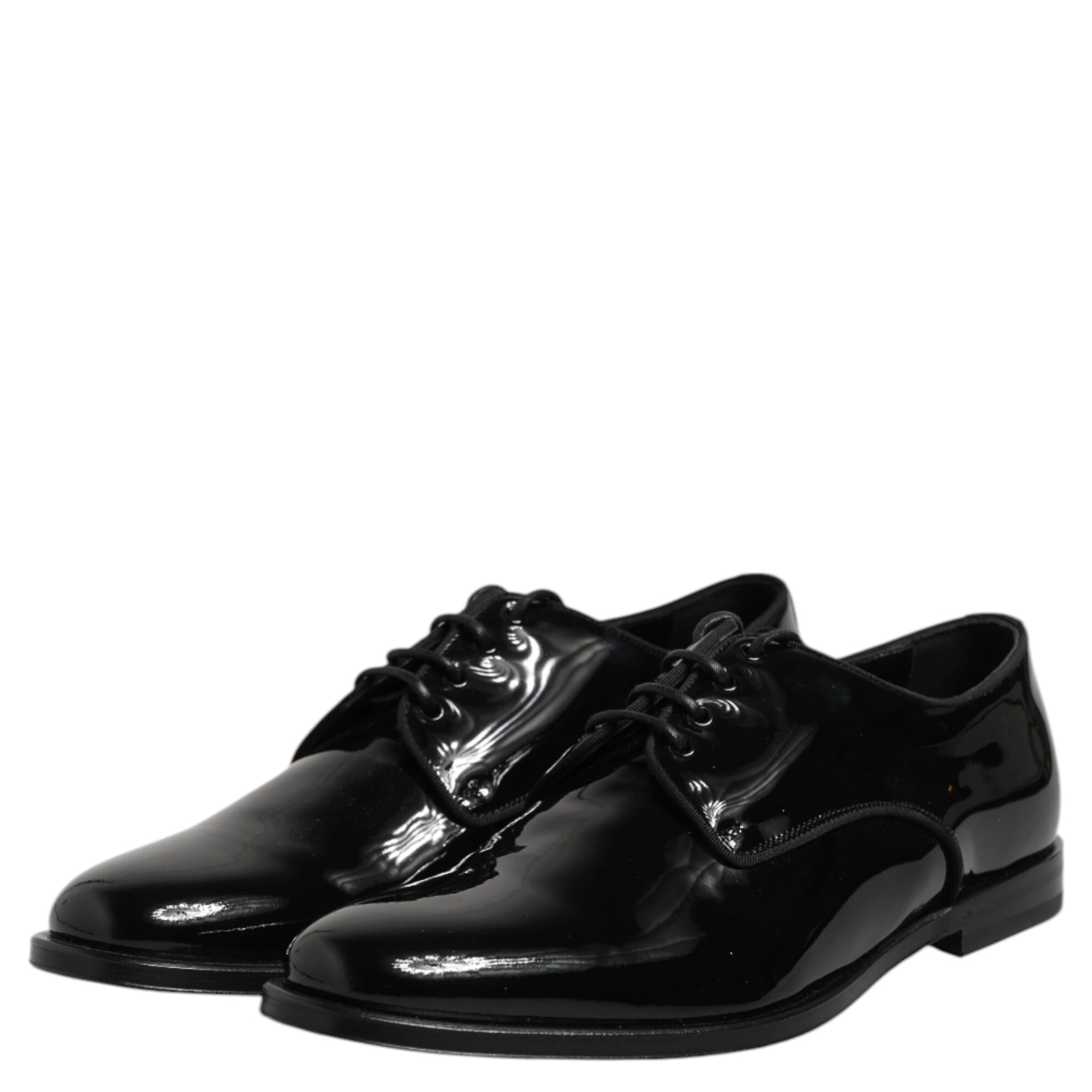 Black Patent Leather Derby Formal Dress Shoes