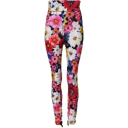 Multicolor Floral High Waist Leggings Pants