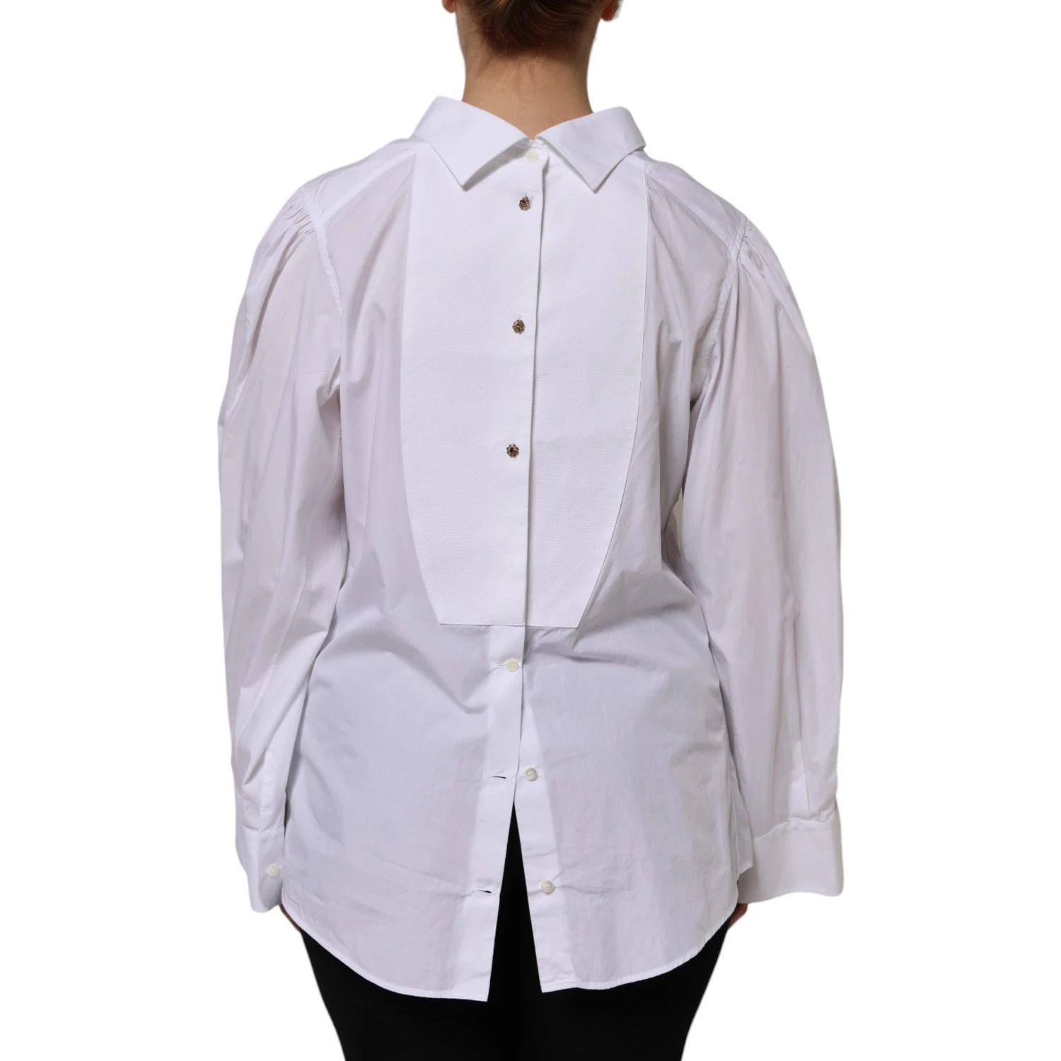 White Cotton Long Sleeves Formal Top Shirt