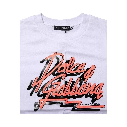White Cotton Graphic Print Crew Neck T-shirt