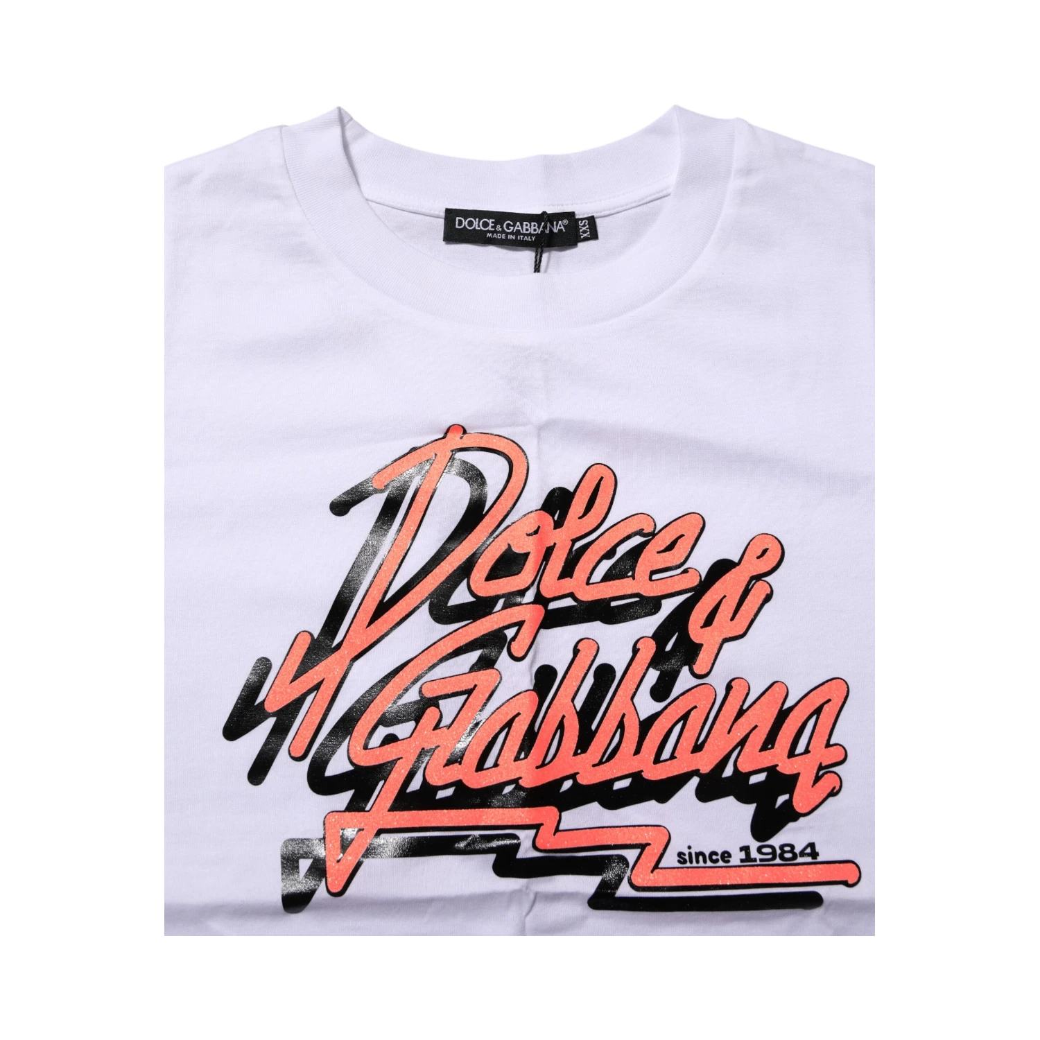 White Cotton Graphic Print Crew Neck T-shirt