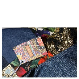 Blue AMBER Patchwork High Waist Denim Jeans