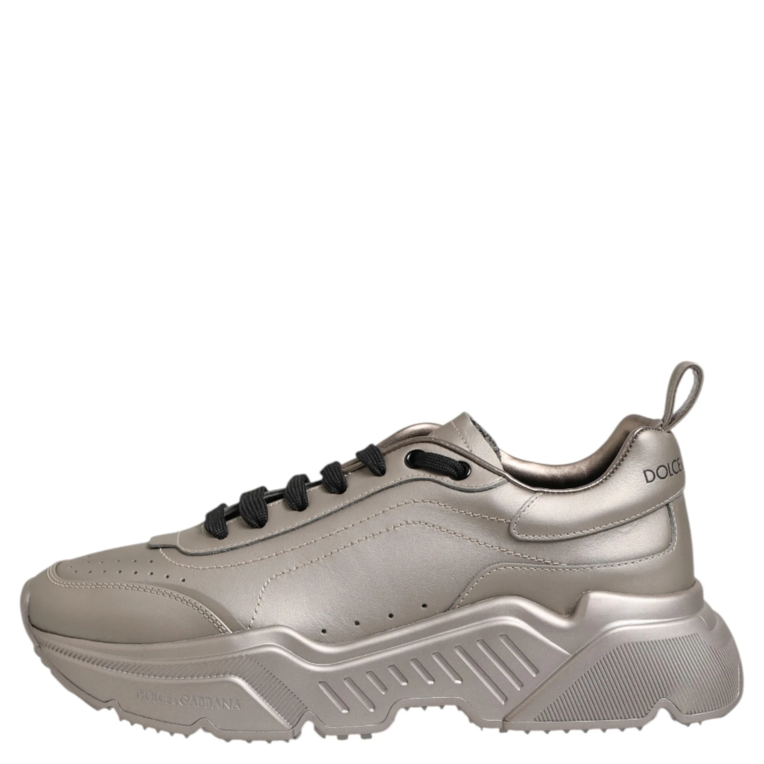 Silver DAYMASTER Leather Men Sneakers Shoes