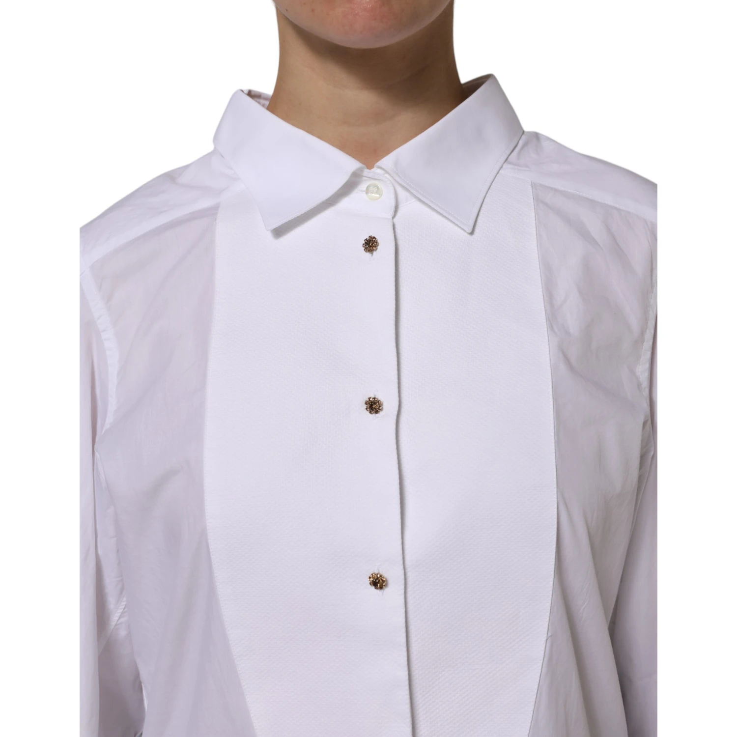 White Cotton Long Sleeves Formal Top Shirt