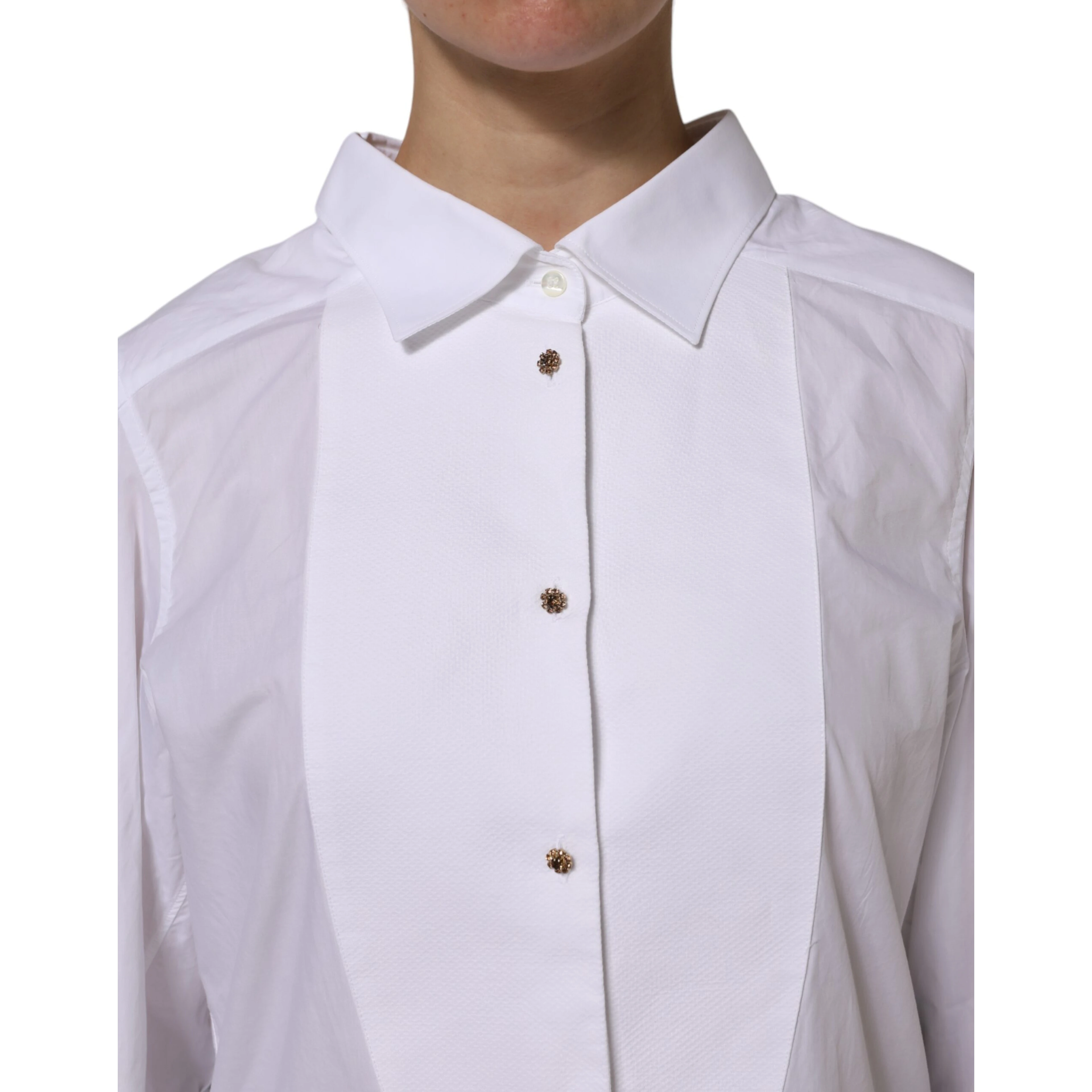 White Cotton Long Sleeves Formal Top Shirt