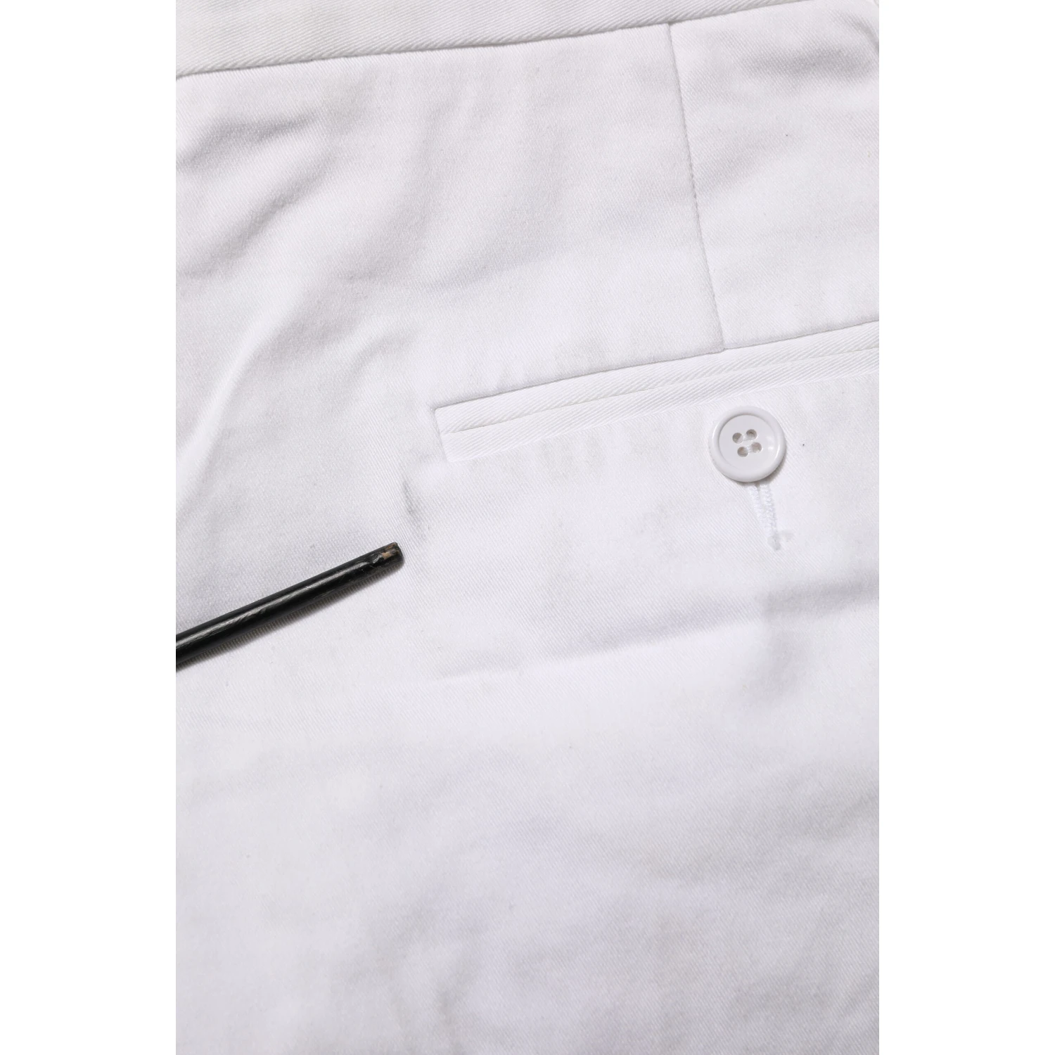 White Cotton Mid Waist Women Bermuda Shorts