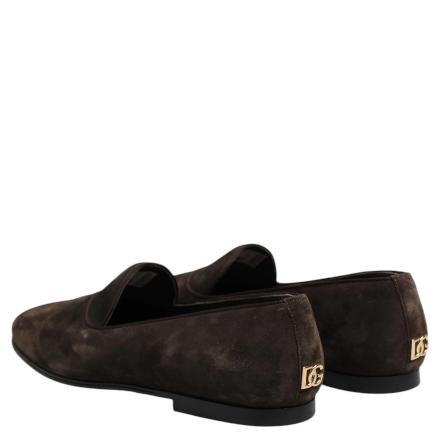 Brown Velvet Leather Slip On Loafers Shoes