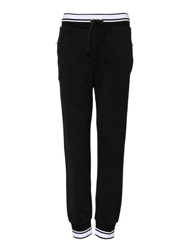 Black Cotton Mid Waist Jogger Pants alternative