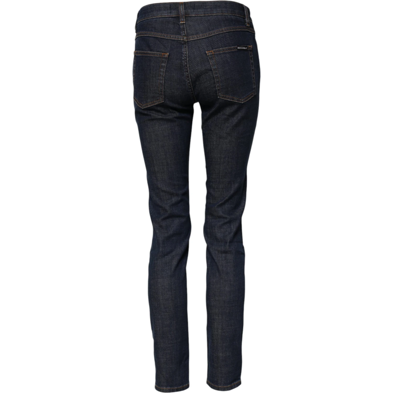 Blue Skinny Cotton Mid Waisted Denim Jeans