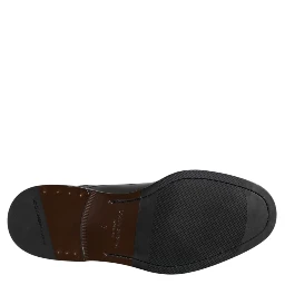 Black Leather Derby Wingtip Formal Shoes
