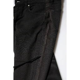 Black Cotton Skinny Mid Waisted Denim Jeans