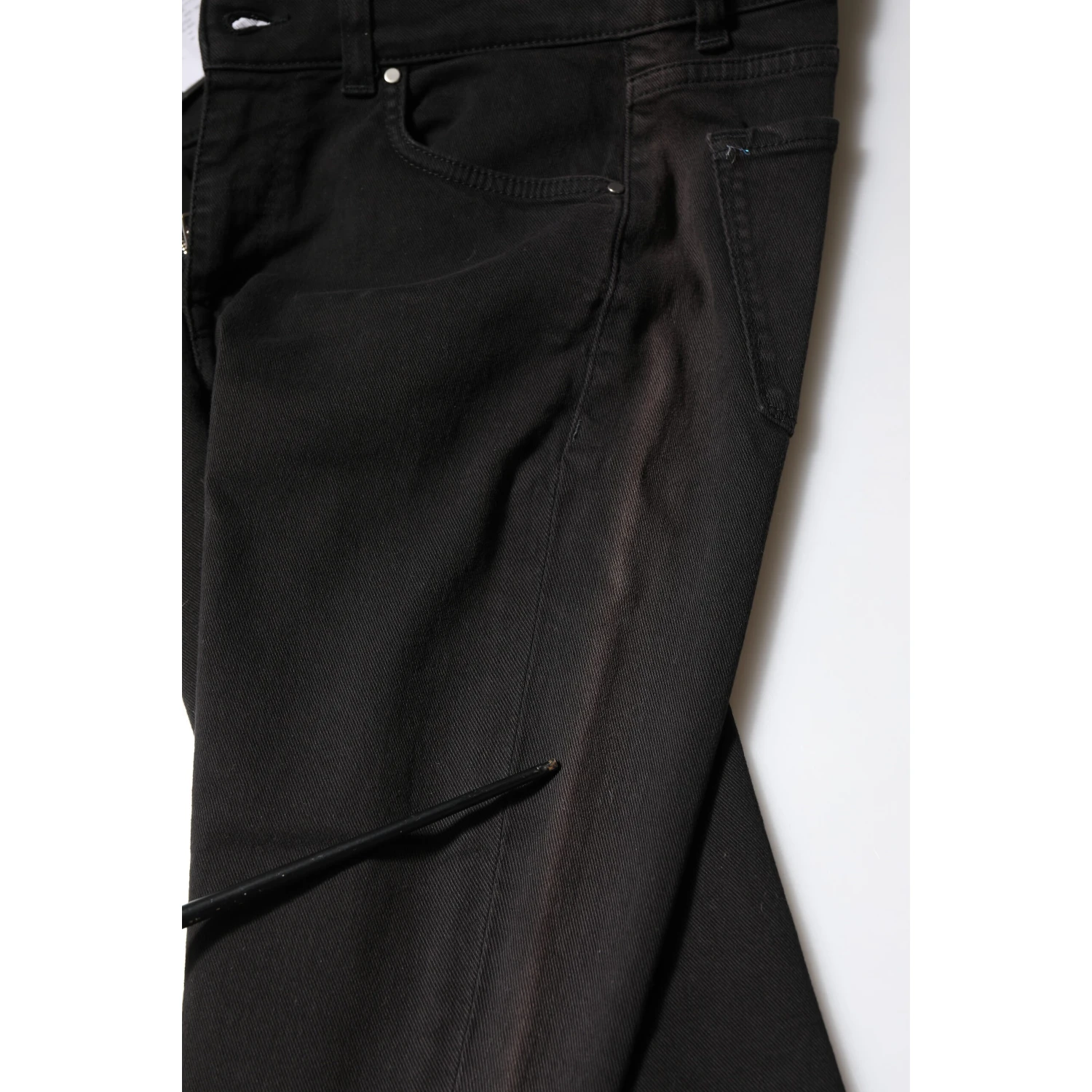 Black Cotton Skinny Mid Waisted Denim Jeans