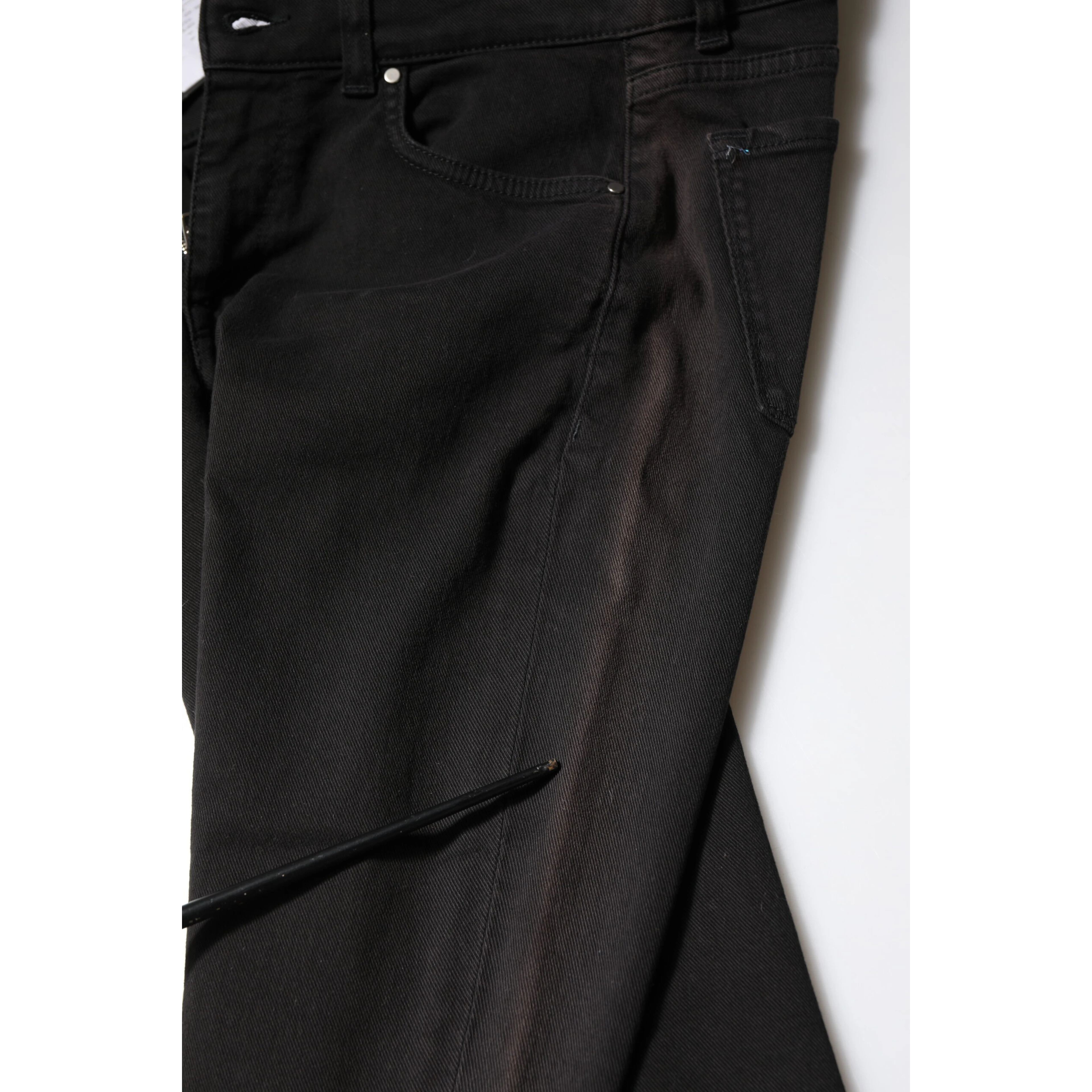 Black Cotton Skinny Mid Waisted Denim Jeans