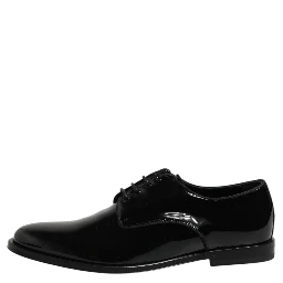 Black Patent Leather Derby Formal Dress Shoes