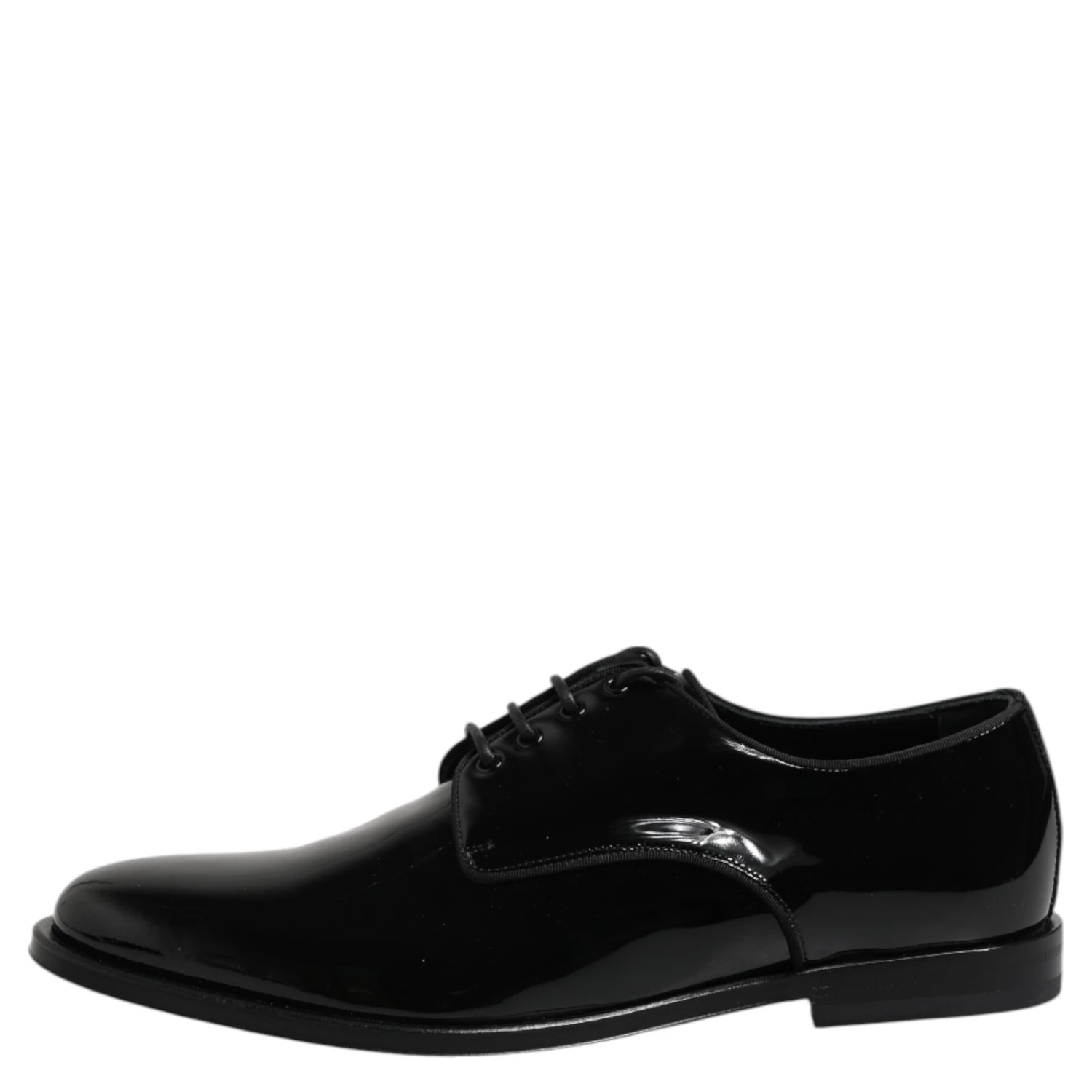 Black Patent Leather Derby Formal Dress Shoes