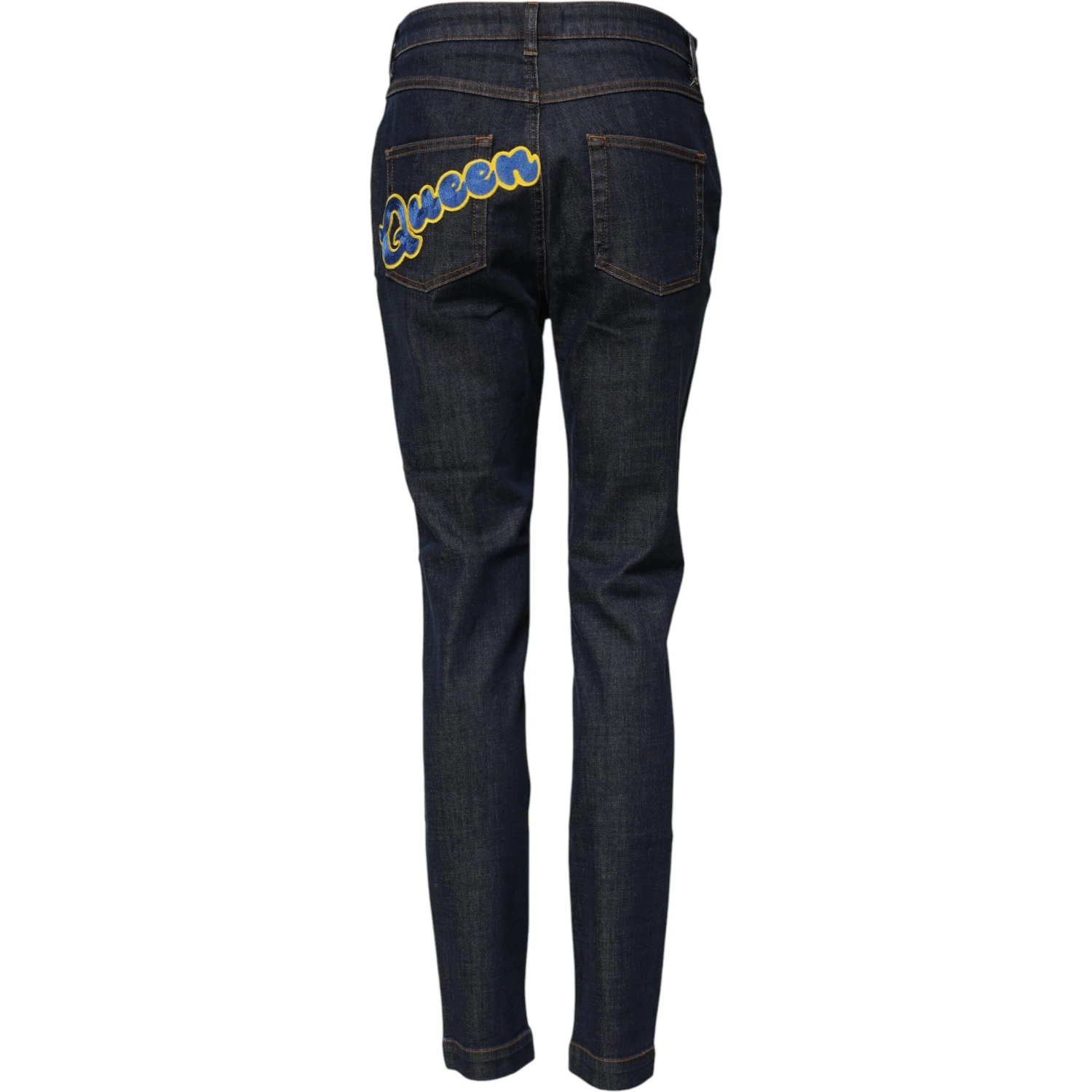 Blue Queen Patch AUDREY Mid Waist Denim Jeans