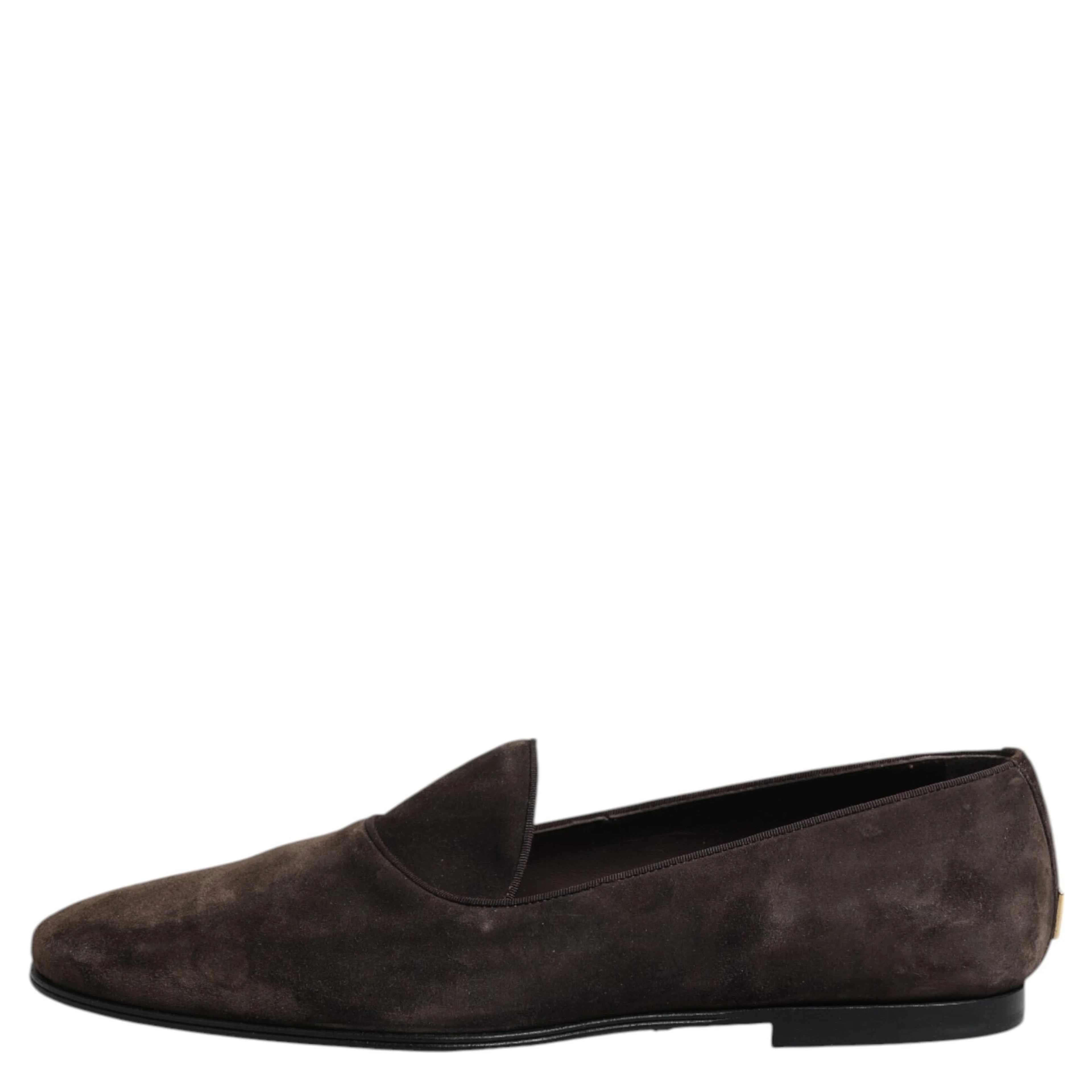 Brown Velvet Leather Slip On Loafers Shoes