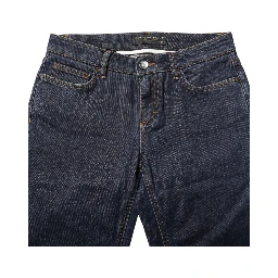 Blue Skinny Cotton Mid Waisted Denim Jeans