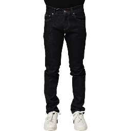 Black Cotton Skinny Men Denim Jeans