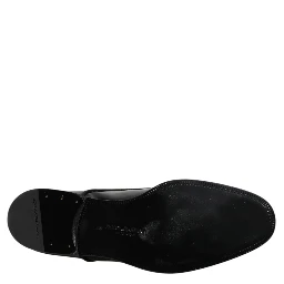Black Patent Leather Derby Formal Dress Shoes
