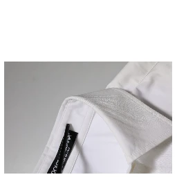 White Cotton Collared Long Sleeves Top Shirt