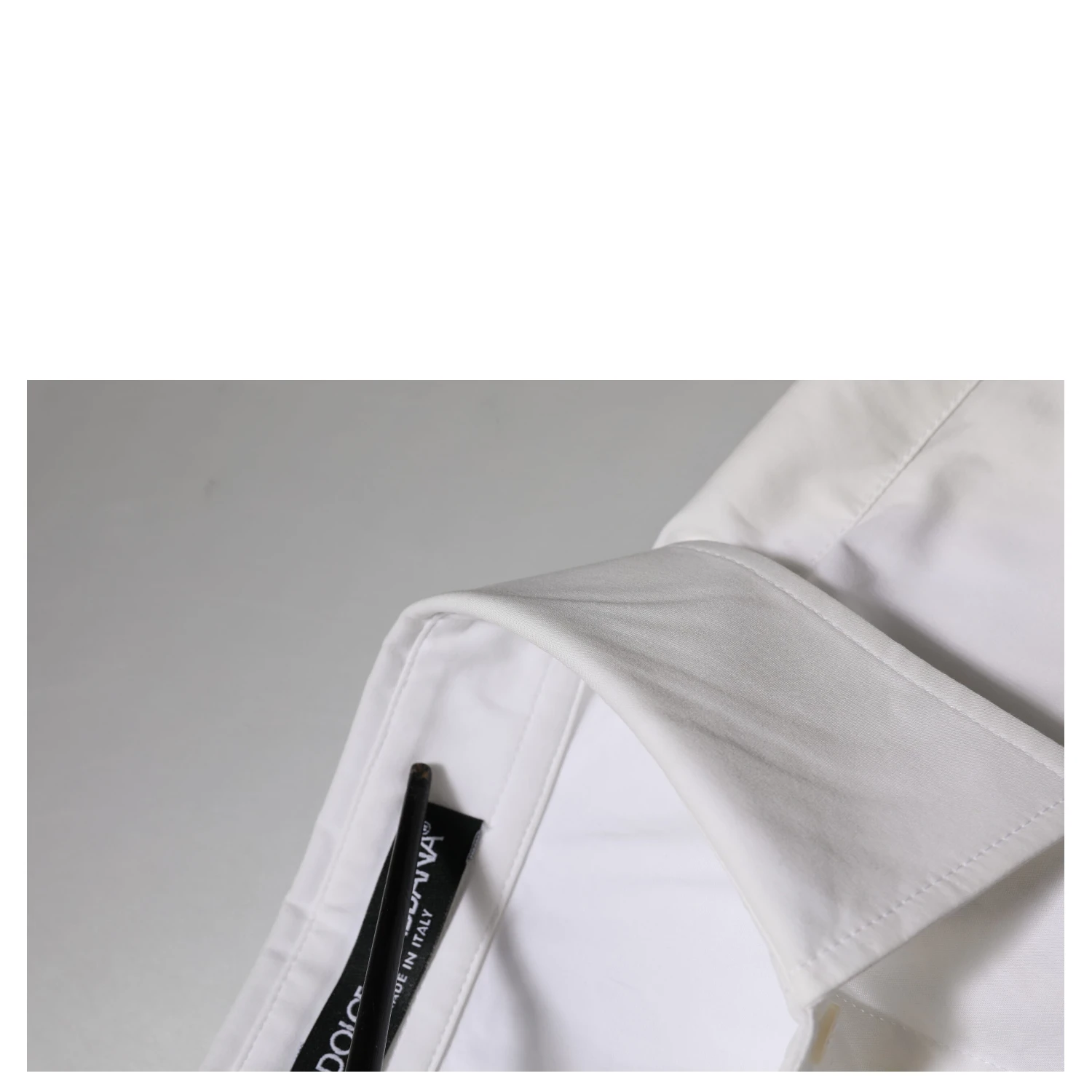 White Cotton Collared Long Sleeves Top Shirt