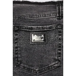 Gray Skinny Cotton Mid Waisted Denim Jeans