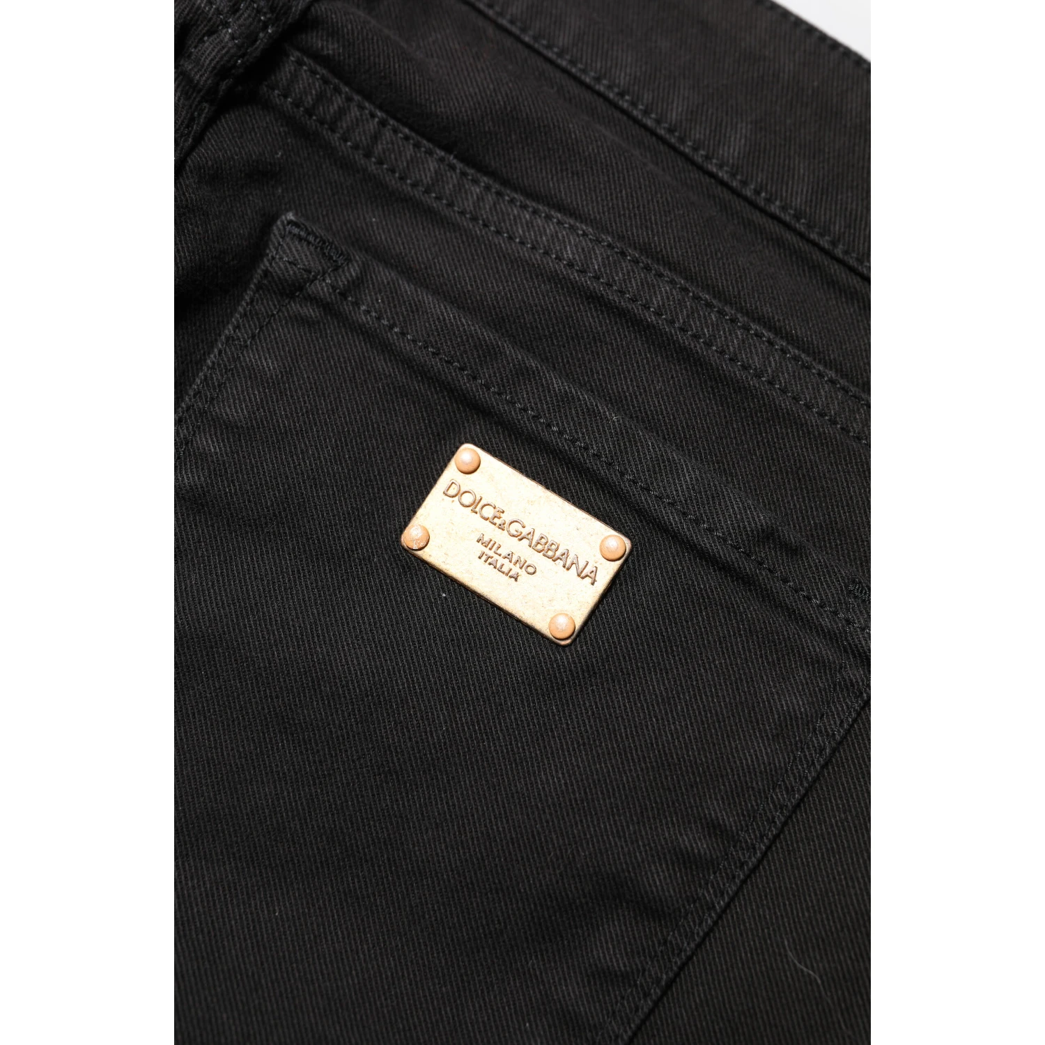 Black Cotton Skinny Mid Waisted Denim Jeans