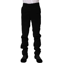 Black Mid Waist Dress Formal Pants