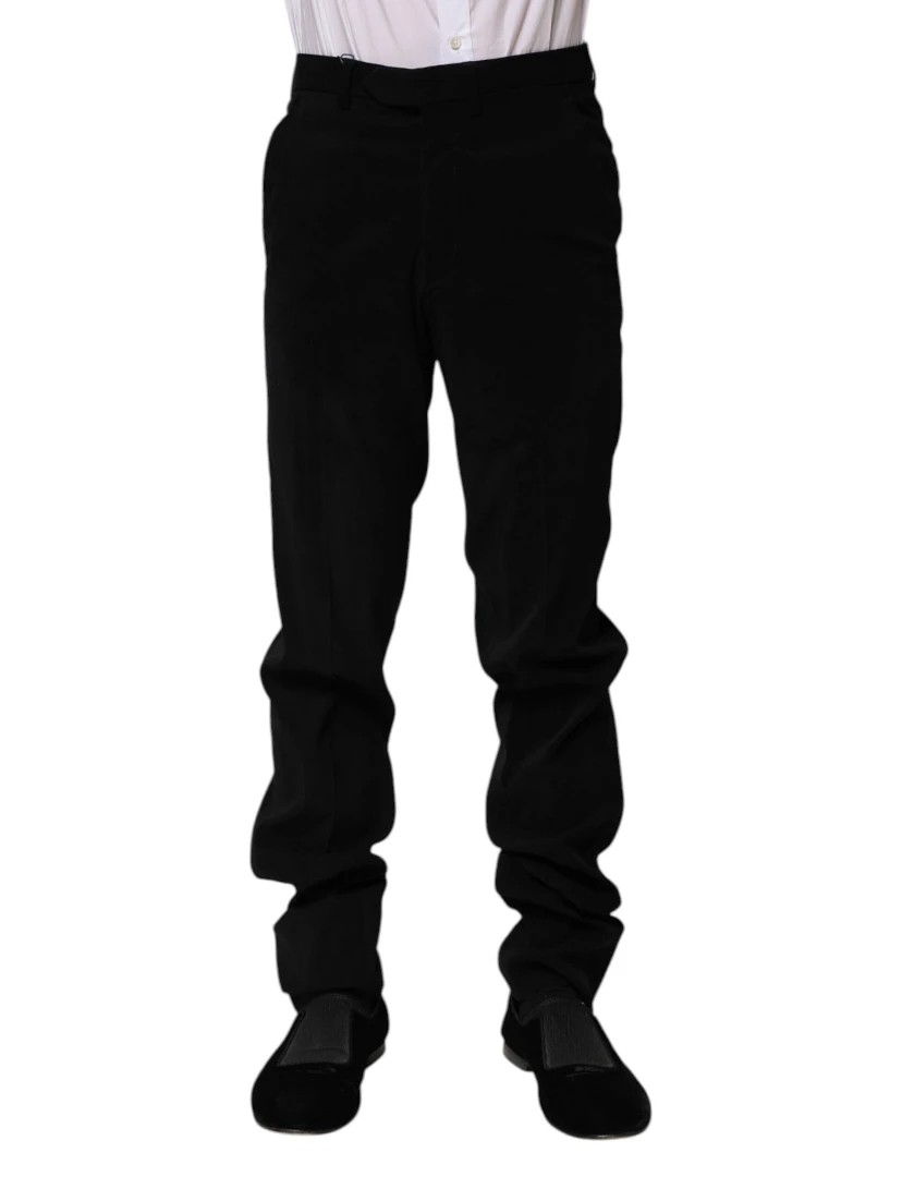 Black Mid Waist Dress Formal Pants