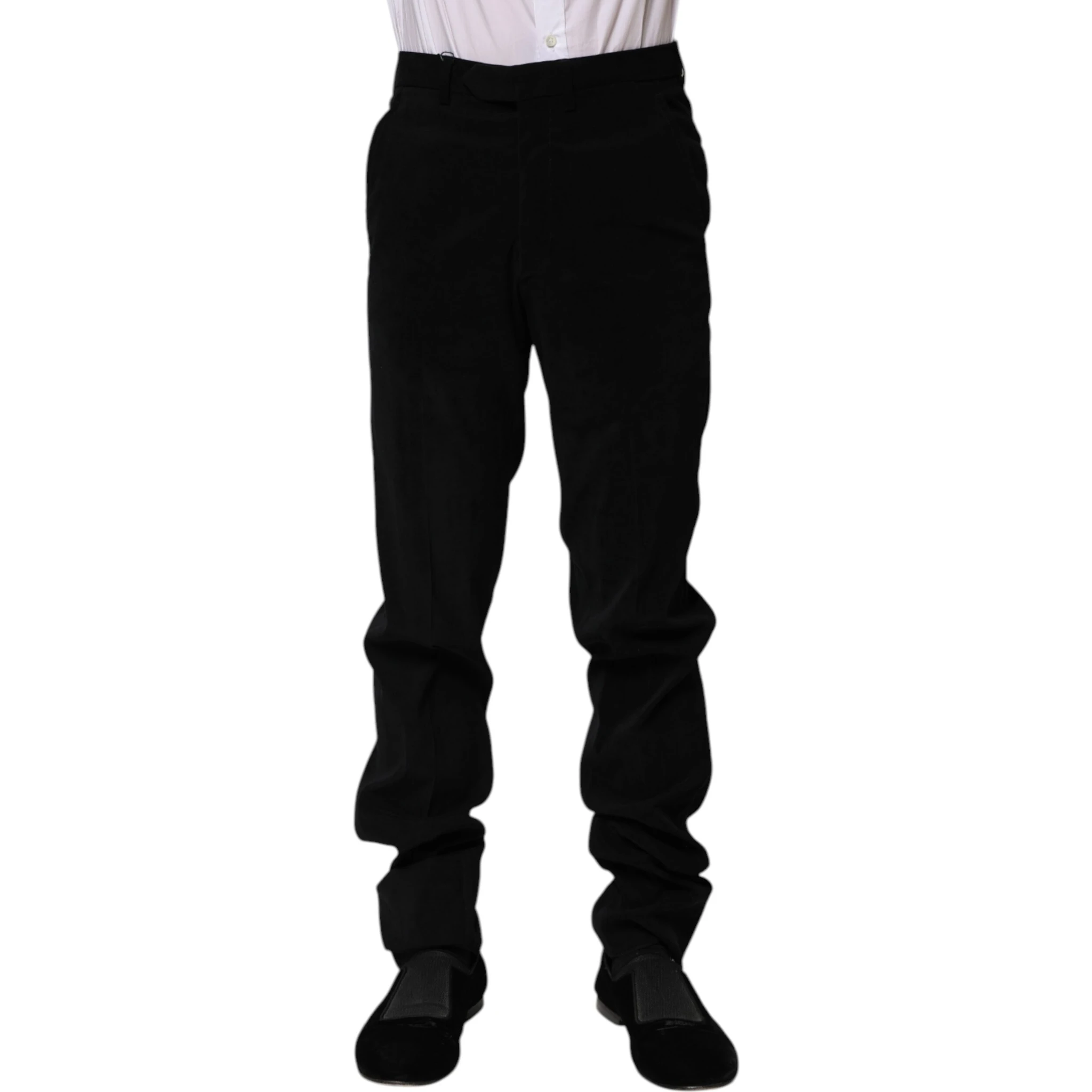 Black Mid Waist Dress Formal Pants