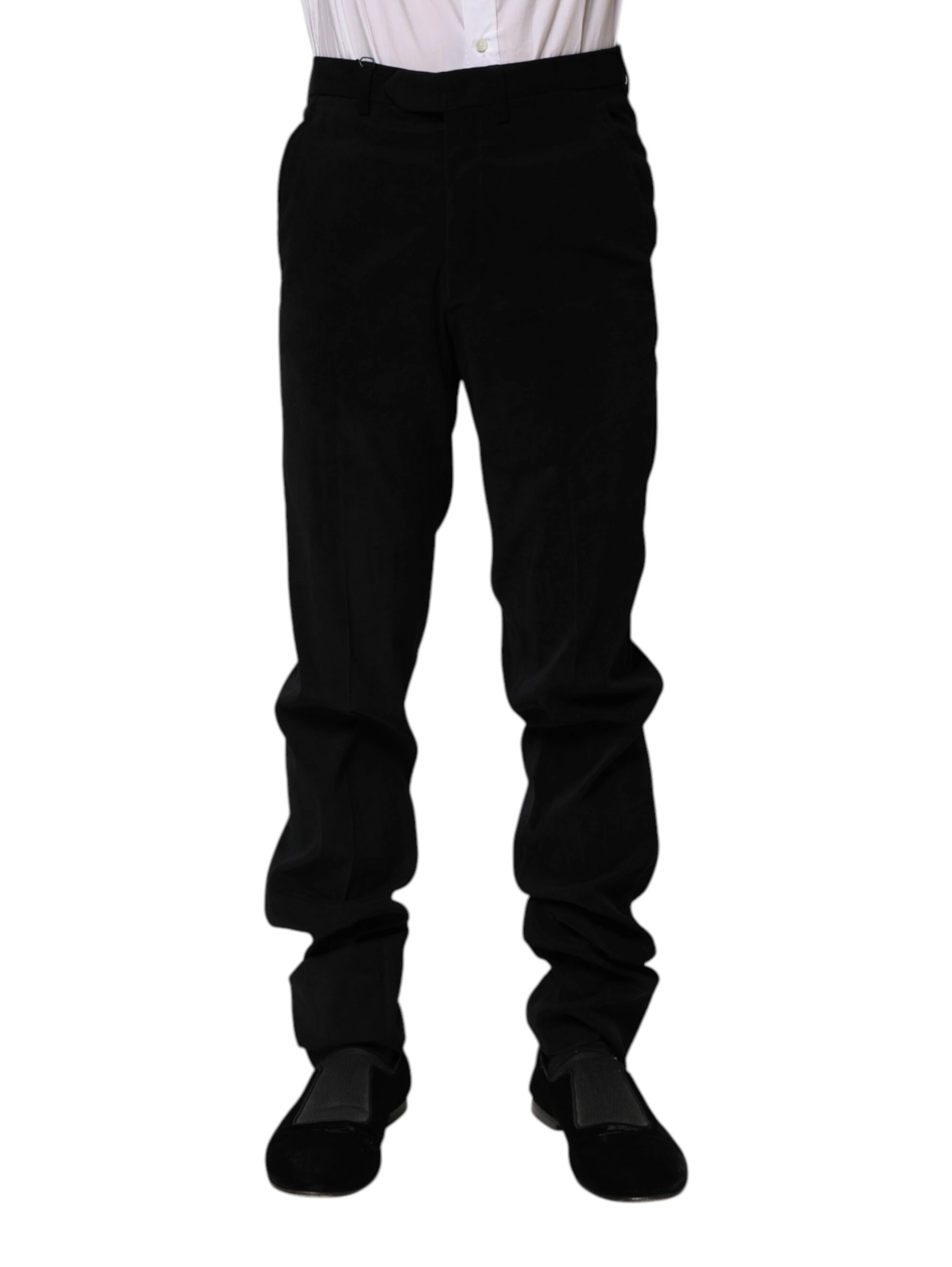 Black Mid Waist Dress Formal Pants