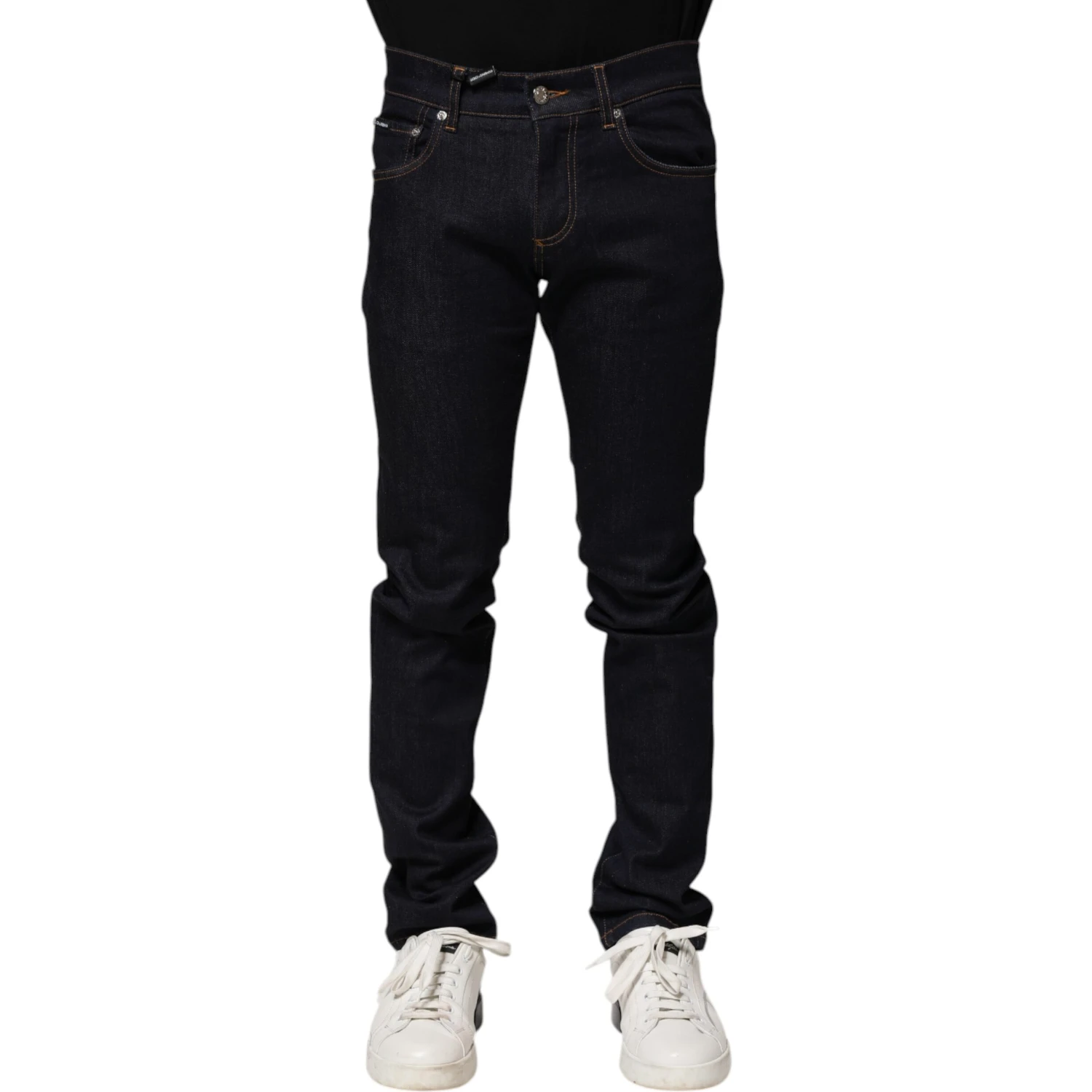 Black Cotton Skinny Men Denim Jeans