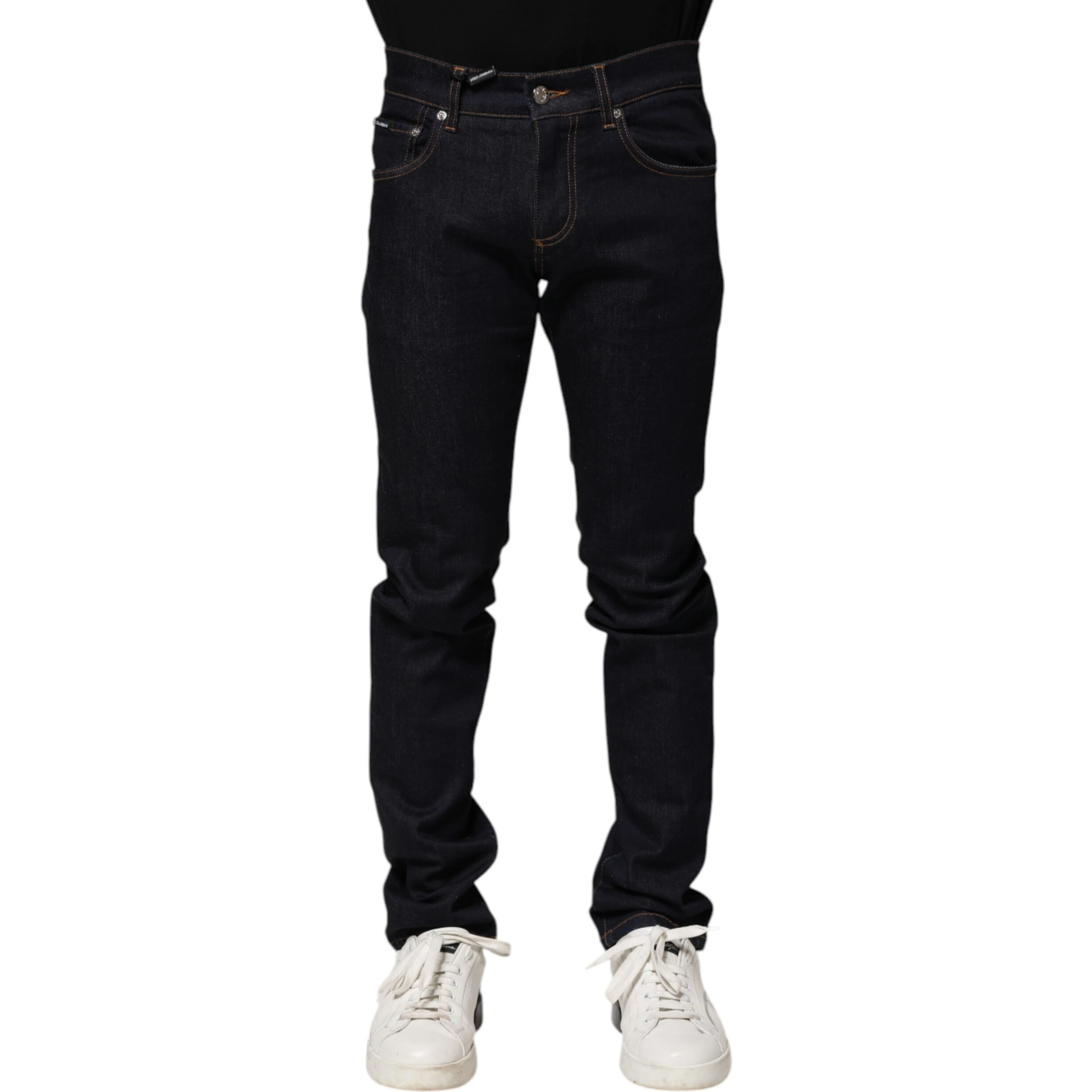 Black Cotton Skinny Men Denim Jeans