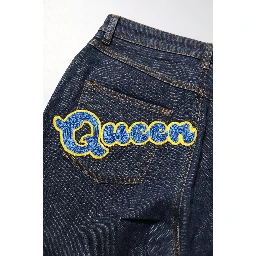 Blue Queen Patch AUDREY Mid Waist Denim Jeans