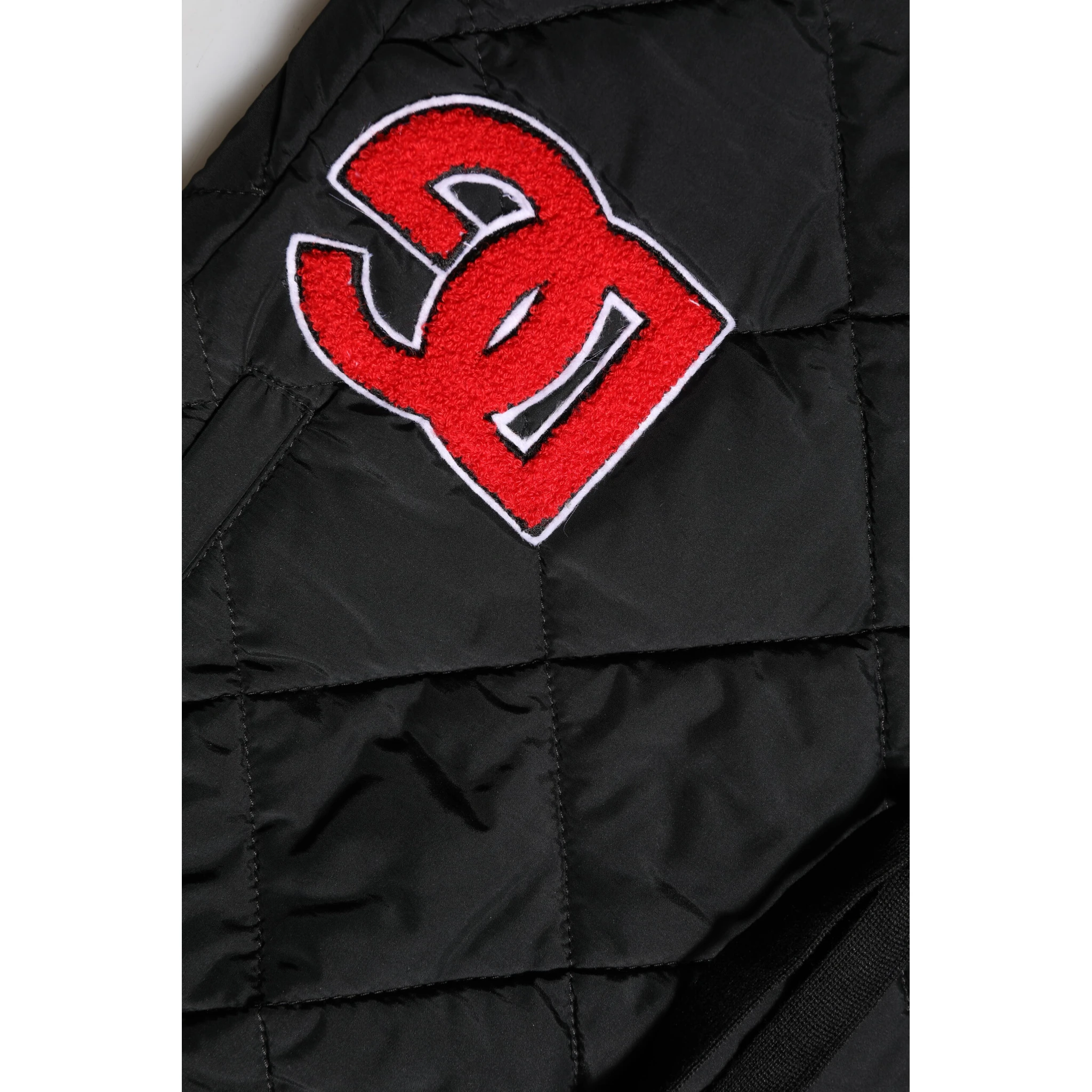 Black Quilted Mid Waist Jogger Pants
