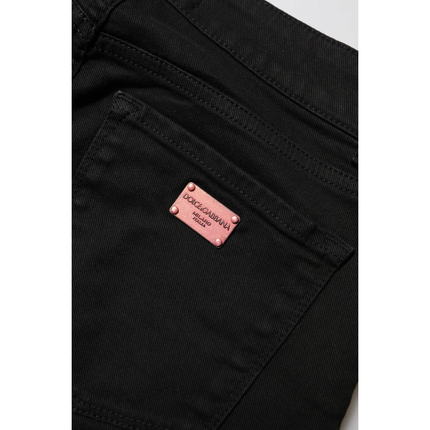 Black Skinny Cotton Mid Waisted Denim Jeans