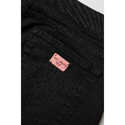 Black Cotton Skinny Mid Waisted Denim Jeans
