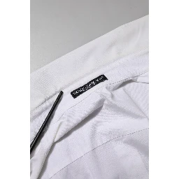 White Cotton Collared Long Sleeves Top Shirt