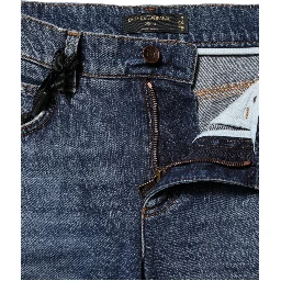 Blue Cotton Tattered Boyfriend Denim Jeans