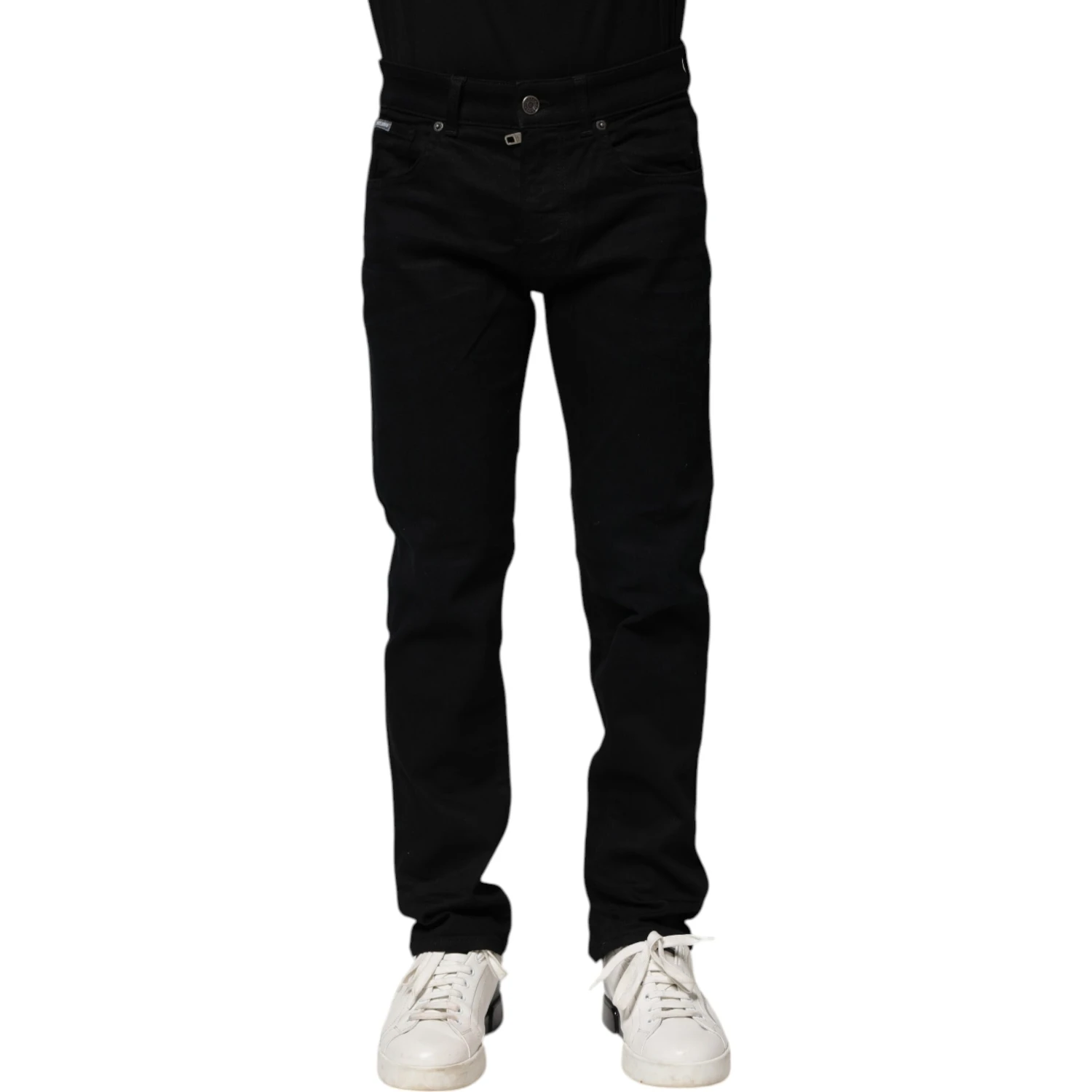 Black Cotton Skinny Denim Jeans