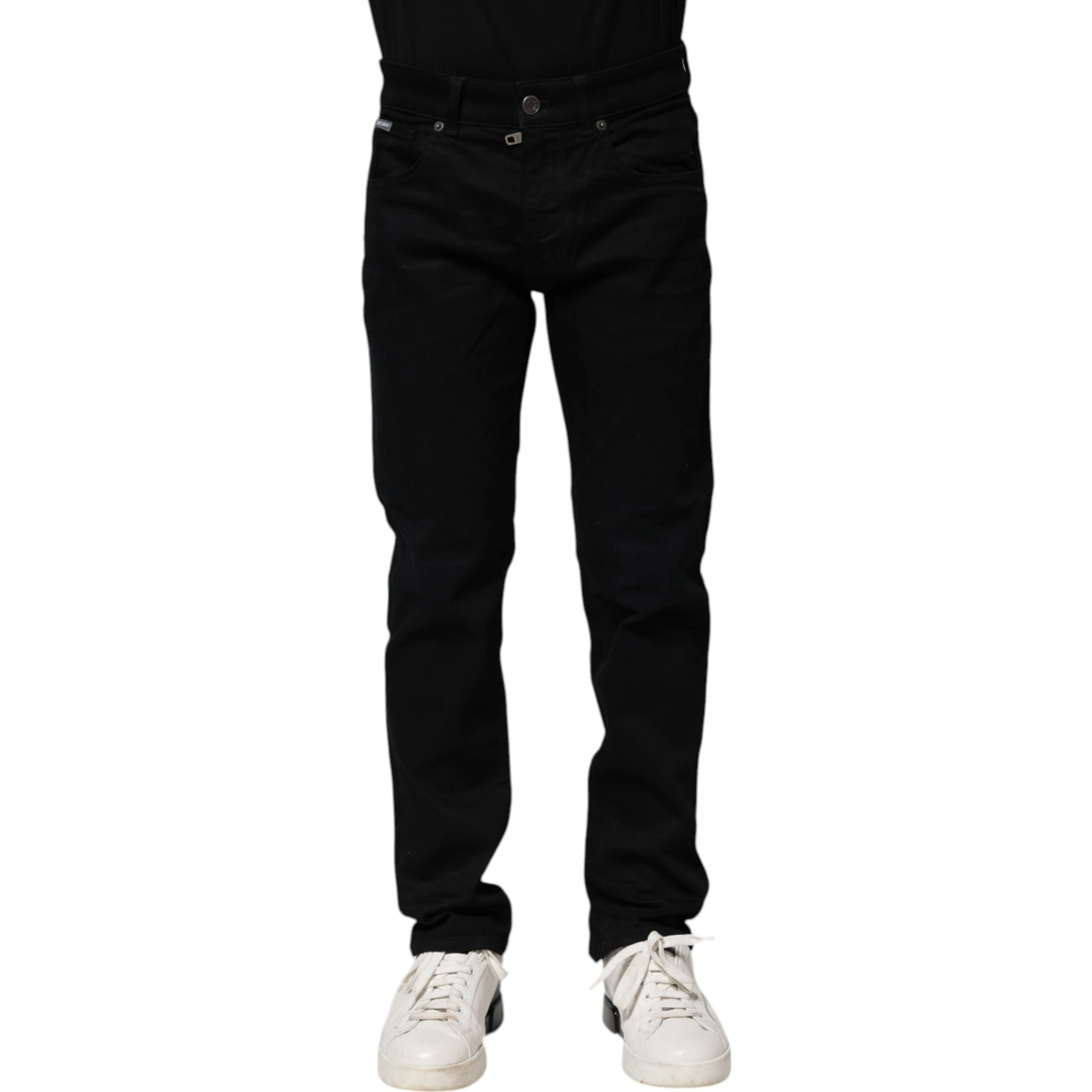 Black Cotton Skinny Denim Jeans