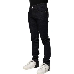 Black Cotton Skinny Men Denim Jeans