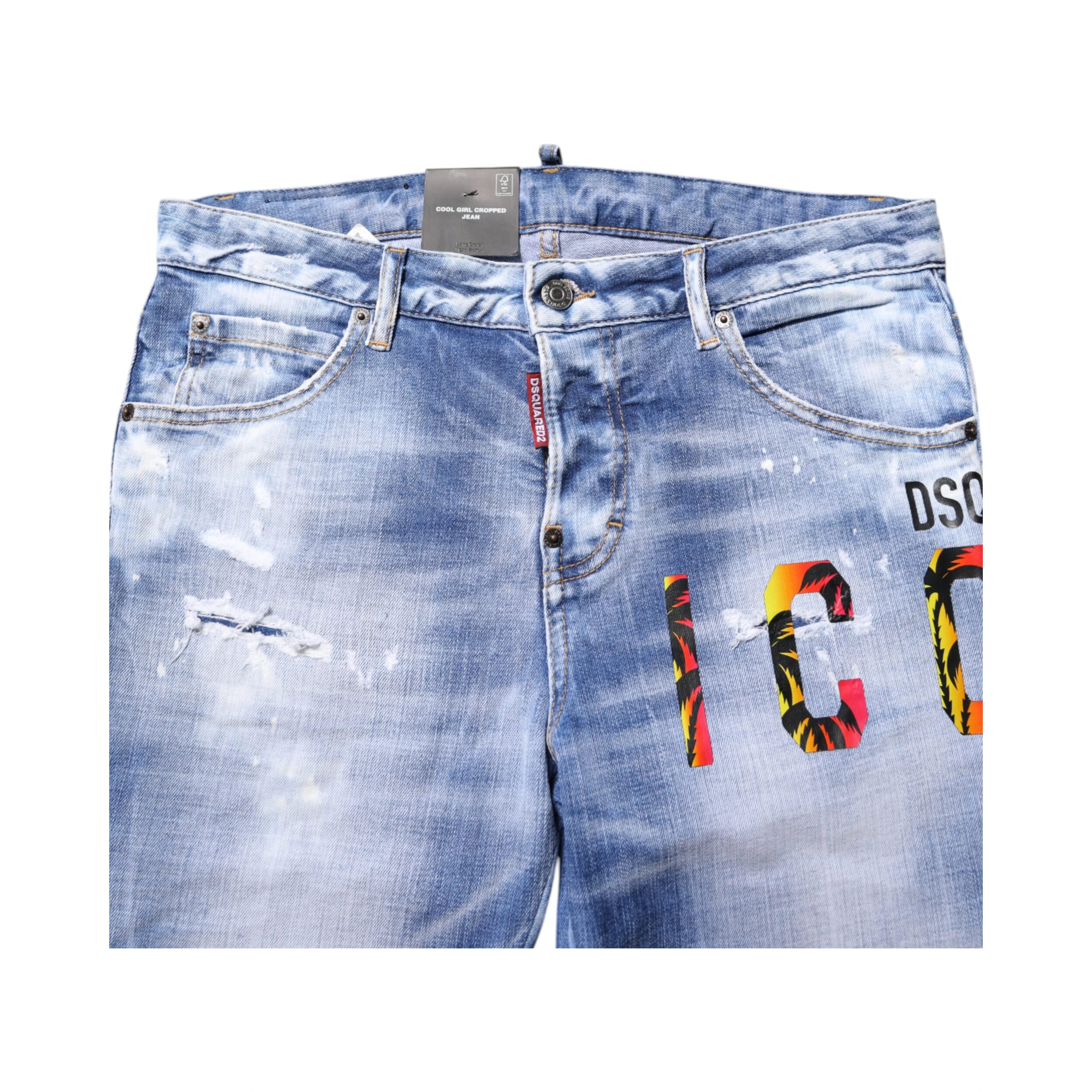 Blue Washed Cotton Mid Waist Skinny Denim Jeans