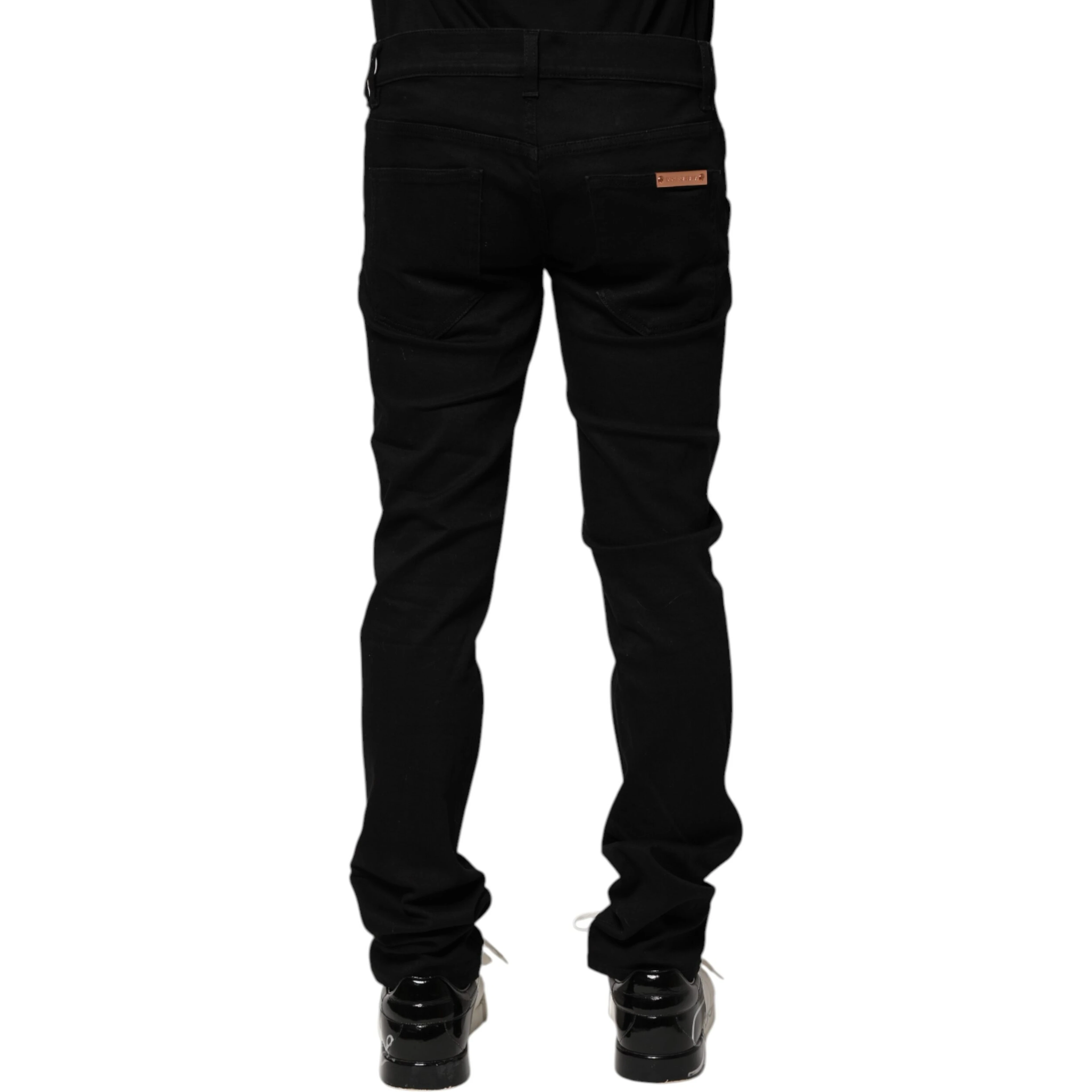 Black Cotton Skinny Men Denim Jeans