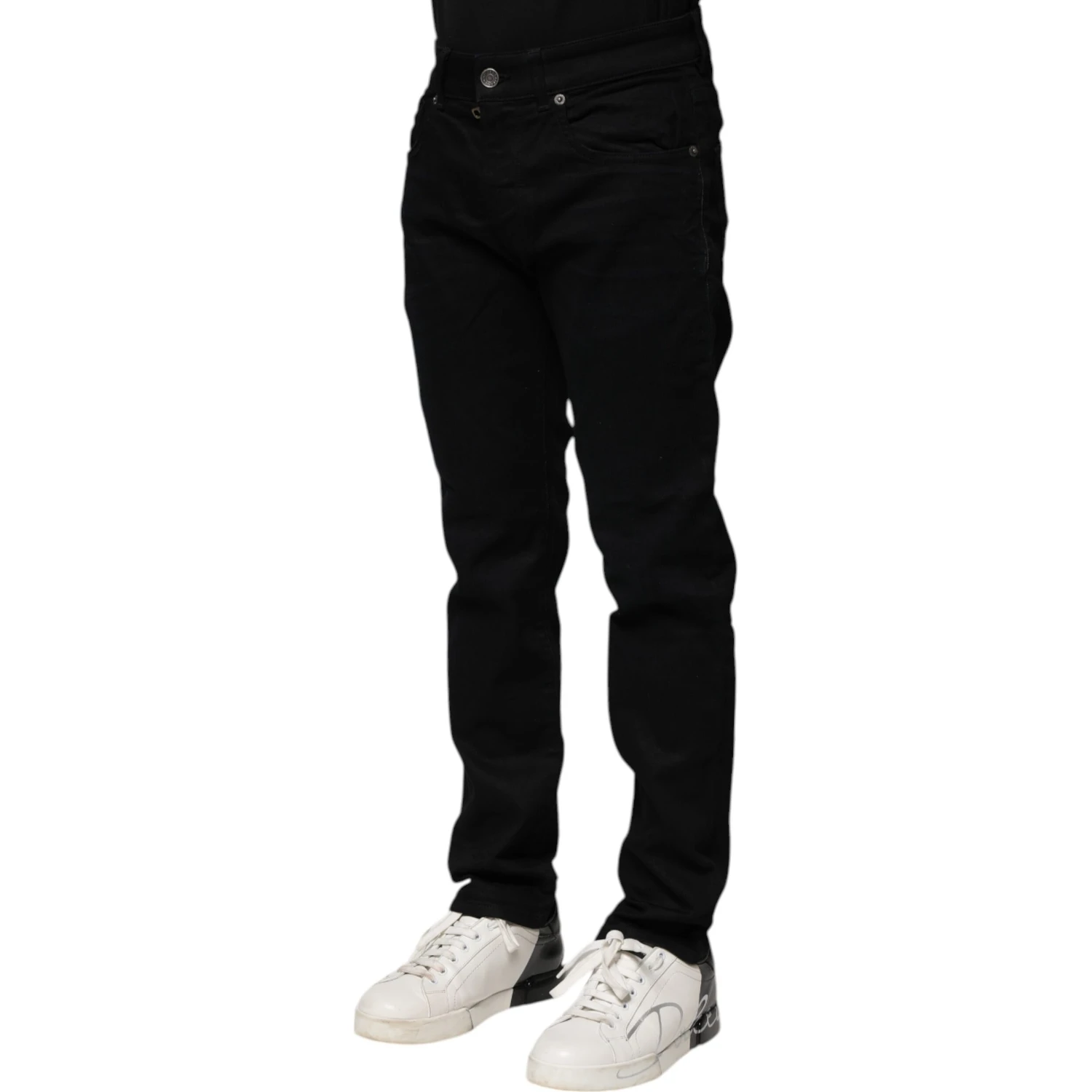 Black Cotton Skinny Denim Jeans