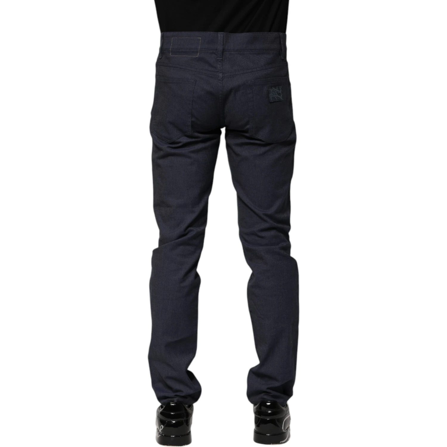 Dark Blue Cotton Skinny Denim Jeans