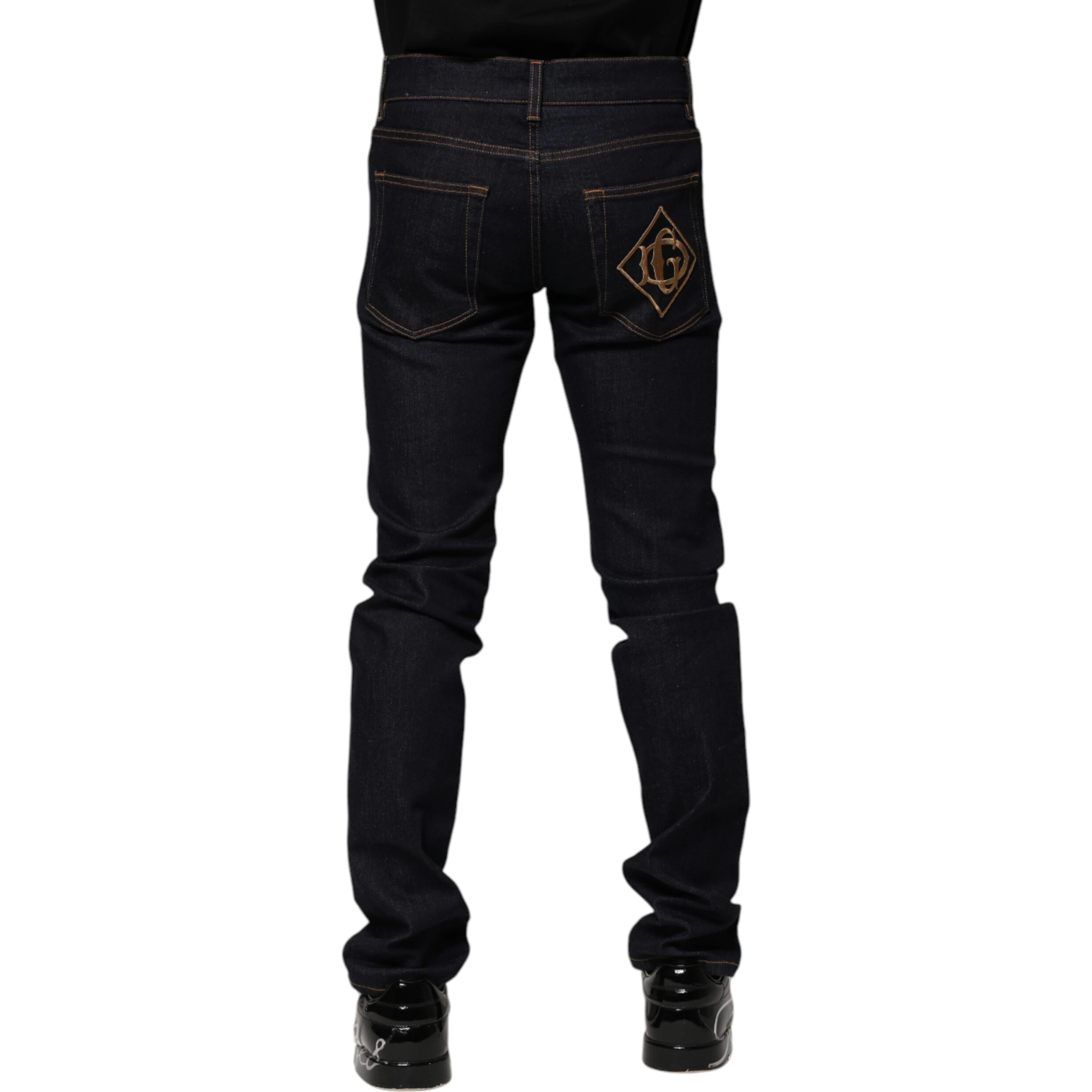 Black Cotton Skinny Men Denim Jeans