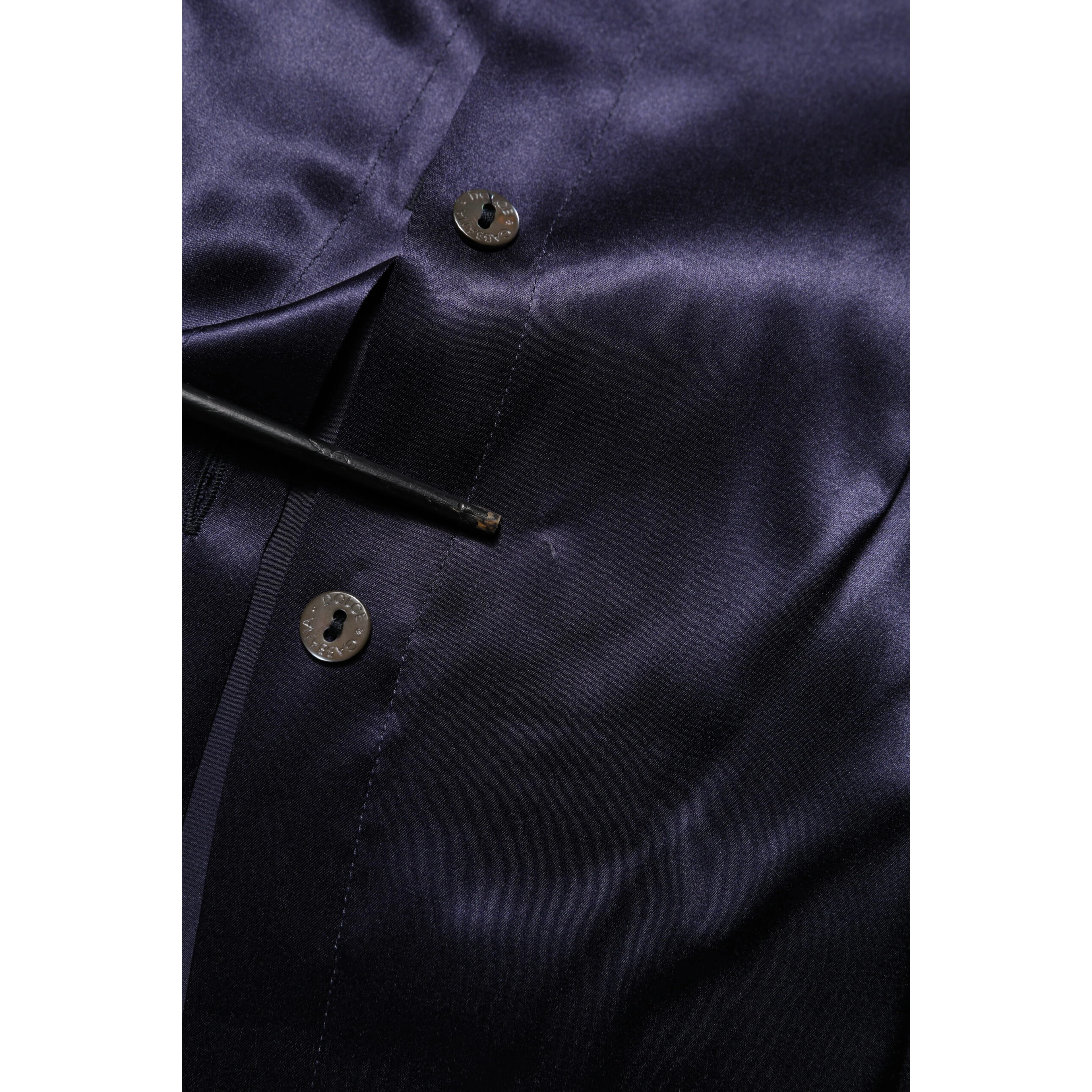 Dark Purple Silk Ascot Collared Blouse Top