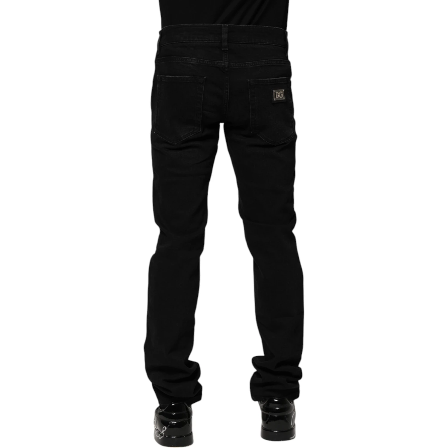 Black Cotton Skinny Men Denim Jeans